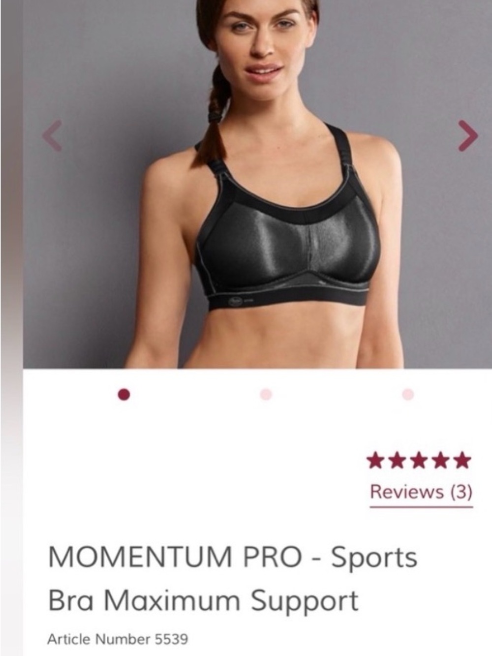 Anita Momentum Pro Sports Bra - Black